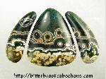 Ocean Jasper Cabochon Trio Ocean Jasper Cabochon Trio